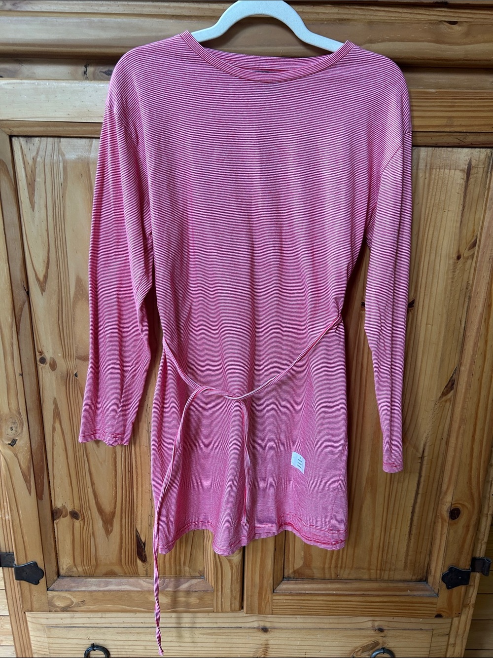 Thing‎ Thing Dress New Zealand 100% Cotton Red White Stripe